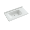 36'' Bathroom Vanities with Single Sink, Modern Under mount Bathroom Sink Cabinet with 2 Closing Doors & 4 Drawers. White