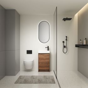 Bathroom Vanity With Single Sink; 18 Inch For Small Bathroom