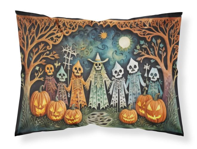 Papel Picado Skeletons Spooky Halloween Standard Pillowcase Lightweight Super Soft Easy Care Decorative Artwork Pillowcase, Standard