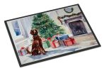 Irish Setter Cozy Christmas Doormat Front Door Mat Indoor Outdoor Rugs for Entryway, Non Slip Washable Low Pile, 24H X 36W