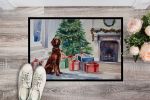 Irish Setter Cozy Christmas Doormat Front Door Mat Indoor Outdoor Rugs for Entryway, Non Slip Washable Low Pile, 24H X 36W