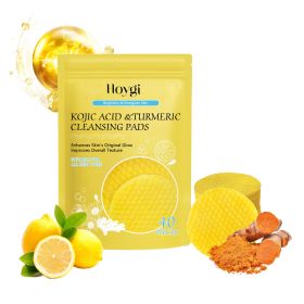 Hoygi Turmeric Acid Cleansing Pad Facial Skin Pore Cleansing, Makeup Remover Gentle Exfoliating Cleansing Pad (Option: 1PC)